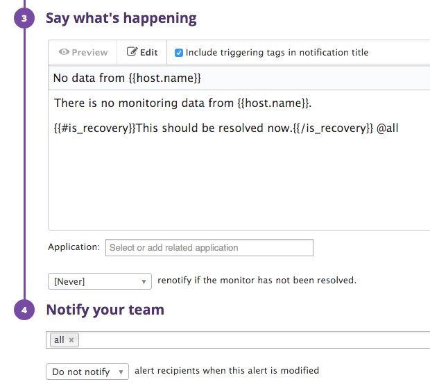 System alarm template and users